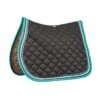 Roma Crescent All Purpose Saddle Pad - Black/Grey/Turquoise -Kensington Shop 312283 800 800