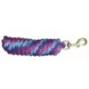Western Rawhide 10' Poly Lead W/Brass Plated Snap - Fuchsia/Purple/Turquoise