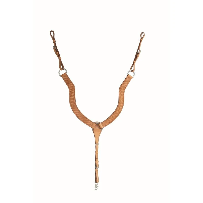 Western Rawhide Country Legend Basketweave Breastcollar - Golden Tan 3 Western Rawhide Country Legend Basketweave Breastcollar - Golden Tan