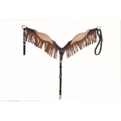 Western Rawhide Country Legend Rough Out & Buckstitch Breastcollar - Tan