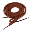 Western Rawhide 1/2" Reins With Water Loops And Regular Ends - Oiled Harness Leather