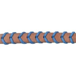 Western Rawhide 5/8" Braided Leather Barrel Racer Reins - Blue