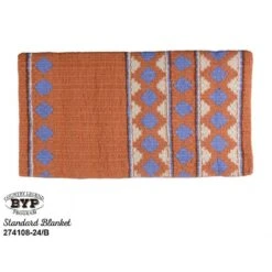 Western Rawhide Country Legend Diamond Standard Show Blanket - Umbra/Brown/Light Blue/White