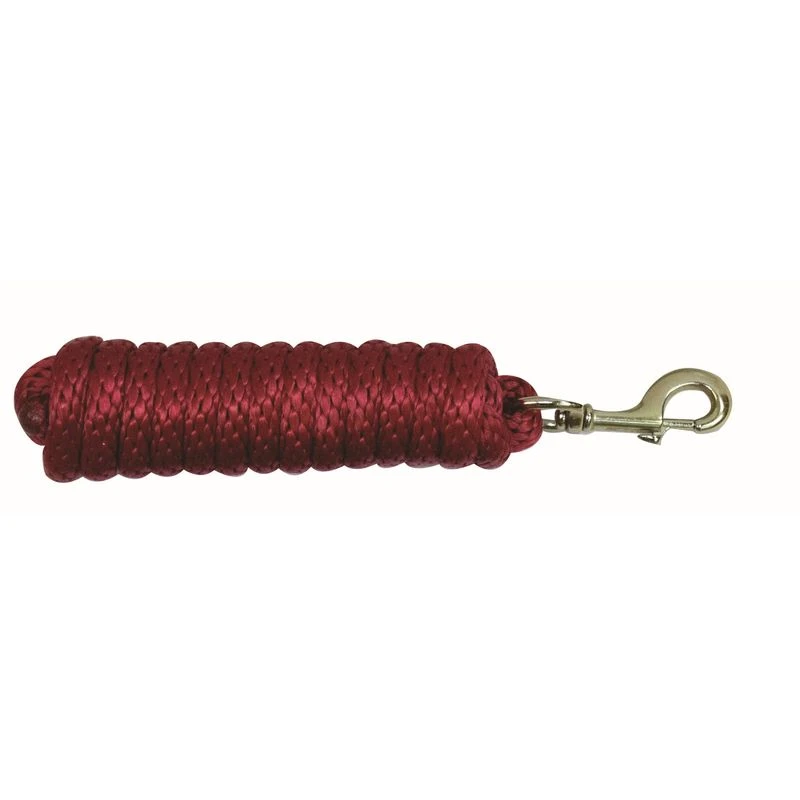 Western Rawhide 10' Poly Lead W/Brass Plated Snap - Red 3 Western Rawhide 10' Poly Lead W/Brass Plated Snap - Red