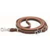 Western Rawhide 5/8" Roping Reins With Snap - Latigo Burgundy -Kensington Shop 393429 800 800