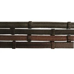 Nunn Finer Rubber Lined Reins W/Hand Stops - Havana