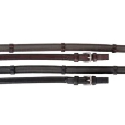 Nunn Finer Sure Grip Reins W/Leather Hand Stops - Black -Kensington Shop 400657 800 800