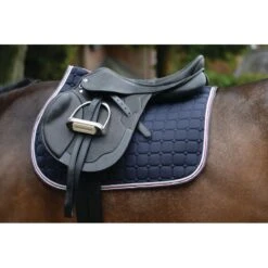 Saxon Coordinate Quilted All Purpose Saddle Pad - Navy/Pink/White -Kensington Shop 410170 800 800