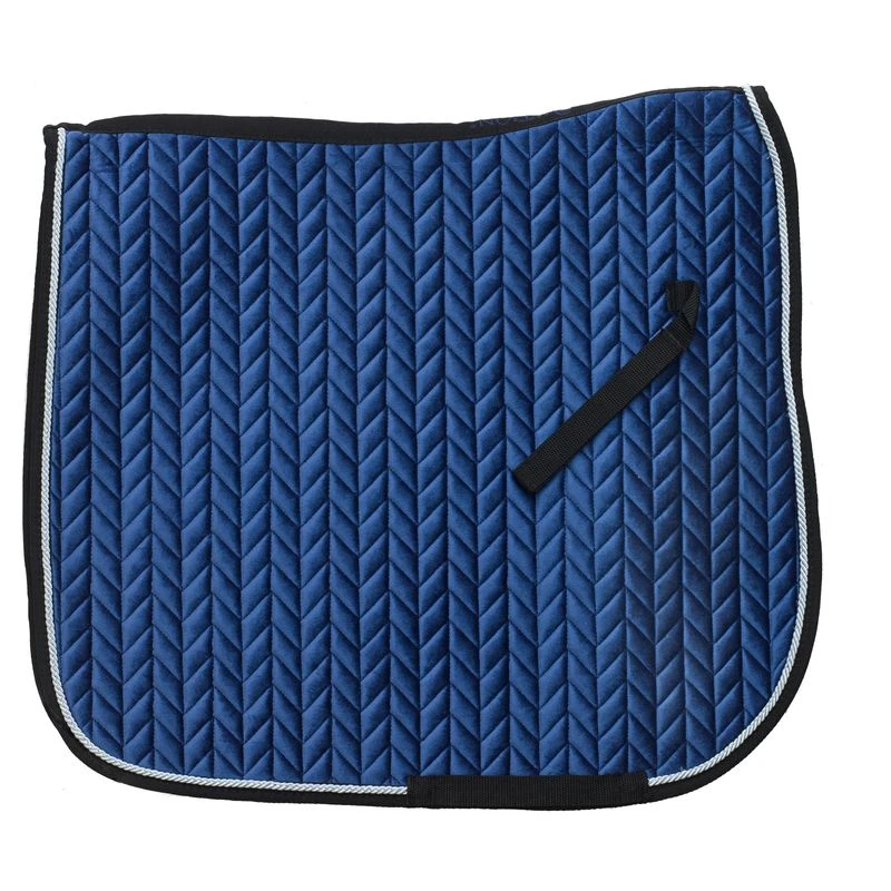 Ovation Elegance Velvet Dressage Pad - Blue/Lt Blue/Black 3 Ovation Elegance Velvet Dressage Pad - Blue/Lt Blue/Black