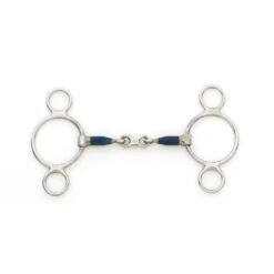 Centaur French Link 2-Ring Gag - Blue Steel