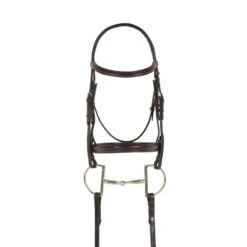 Ovation Breed Plain Raised Padded Arabian Bridle - Brown
