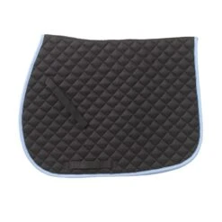 Centaur Imperial Quilted Close Contact Saddle Pad - Black/Lt Blue