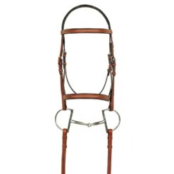 Aramas Fancy Padde Bridle W/Fancy X Long Reins - Chestnut