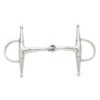 Korsteel Stainless Steel Jointed Short Full Cheek Snaffle Bit