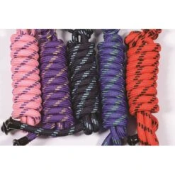 Western Rawhide 1/4" Fashion Check Rope Halterw/Lead - Navy/Burgundy