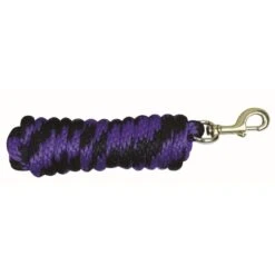 Western Rawhide 10' Poly Lead W/Solid BrassBolt Snap - Purple/Black