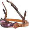 Western Rawhide Country Legend Gator And Featers Noseband - Golden/Pink