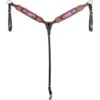 Western Rawhide Country Legend Tie Dye Breastplate - Dark Brown/Pink -Kensington Shop 443894 800 800
