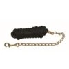 Western Rawhide Signature Classic Lead Rope W/Chain - Black