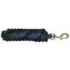 Western Rawhide 10' Poly Lead W/Solid BrassBolt Snap - Blue/Black/Green