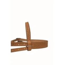 Western Rawhide Basketweave Pony Bridle With Reins - Golden Tan