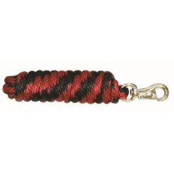 Western Rawhide 10' Poly Lead W/Nickel Plated Bull Snap - Red