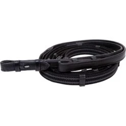 Flex Rider Anti-Slip Web/Rubber Dressage Reins - Black