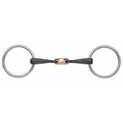 Shires Copper Lozenge Snaffle - Black Sweet Iron