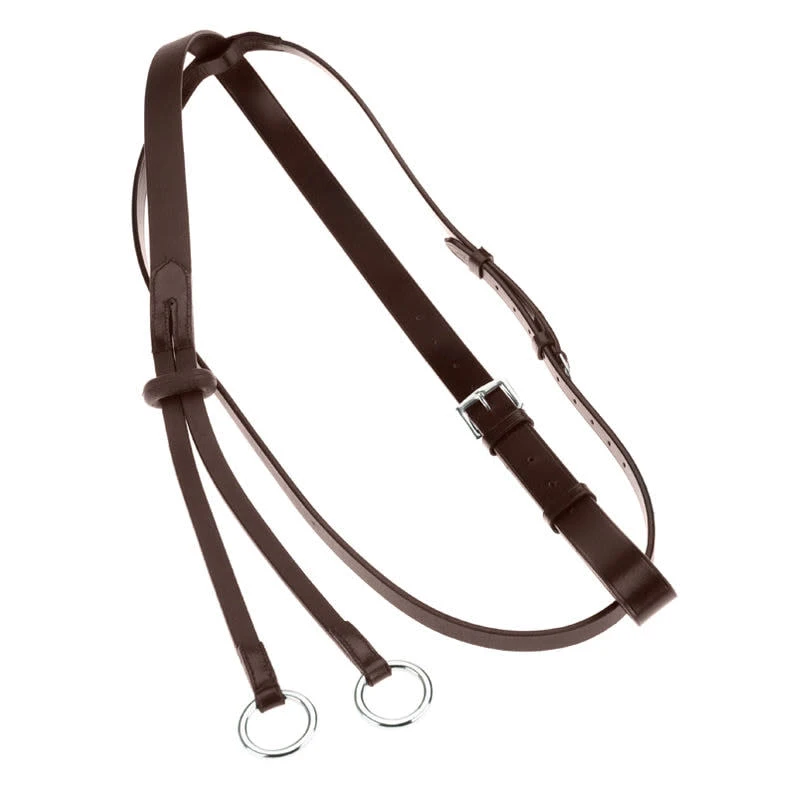 Horze Leather Running Martingale - Dark Brown 3 Horze Leather Running Martingale - Dark Brown
