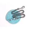 Perri's 1/2" Cotton Solid Color Lead W/Chain - Aqua -Kensington Shop 500543 800 800