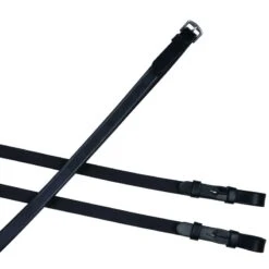 Collegiate Essential Plain Flat Reins - Black