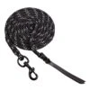 Blocker 12' Lead Rope W/Popper - Black/Silver