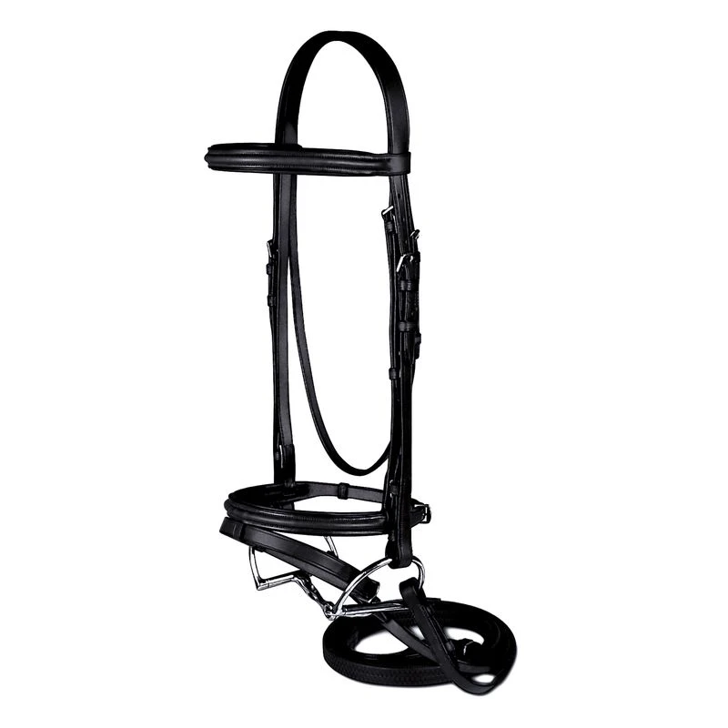 Passport Raised And Padded Bridle W/Flash - Black 3 Passport Raised And Padded Bridle W/Flash - Black