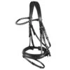 Horze Ergonomic Snaffle Bridle W/Curved Crystal Browband - Black/Black -Kensington Shop 586110 800 800