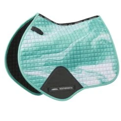 Weatherbeeta Prime Marble Jump Shaped Saddle Pad - Turquoise Swirl