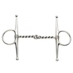 Korsteel Stainless Steel Twisted Wire Full Cheek Snaffle Bit