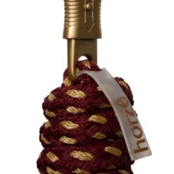 Horze Kenya Braided Lead W/Panic Snap - Rhubarb Dark Red -Kensington Shop 660478 800 800
