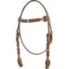 Western Rawhide Red Beads Browband Headstall - Golden -Kensington Shop 669210 800 800