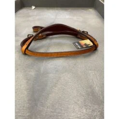Western Rawhide Long Cheek Buckstitch Browband Headstall - Golden -Kensington Shop 674948 800 800