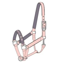 Horze Magical Carousel Soft Lined Pony Halter - Pink Salt