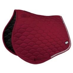 Fair Play Hexagon Crystal Jump Saddle Pad - Burgundy