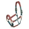 Shires Velociti Lusso Leather Breakaway Padded Halter - Green